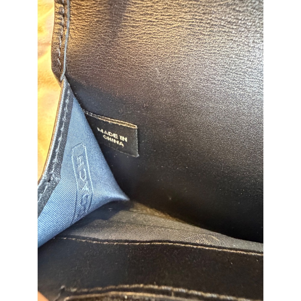 Coach Signature Jacquard Slim Envelope Long Wallet Black Leather Trim Snap Close - Picture 7 of 8